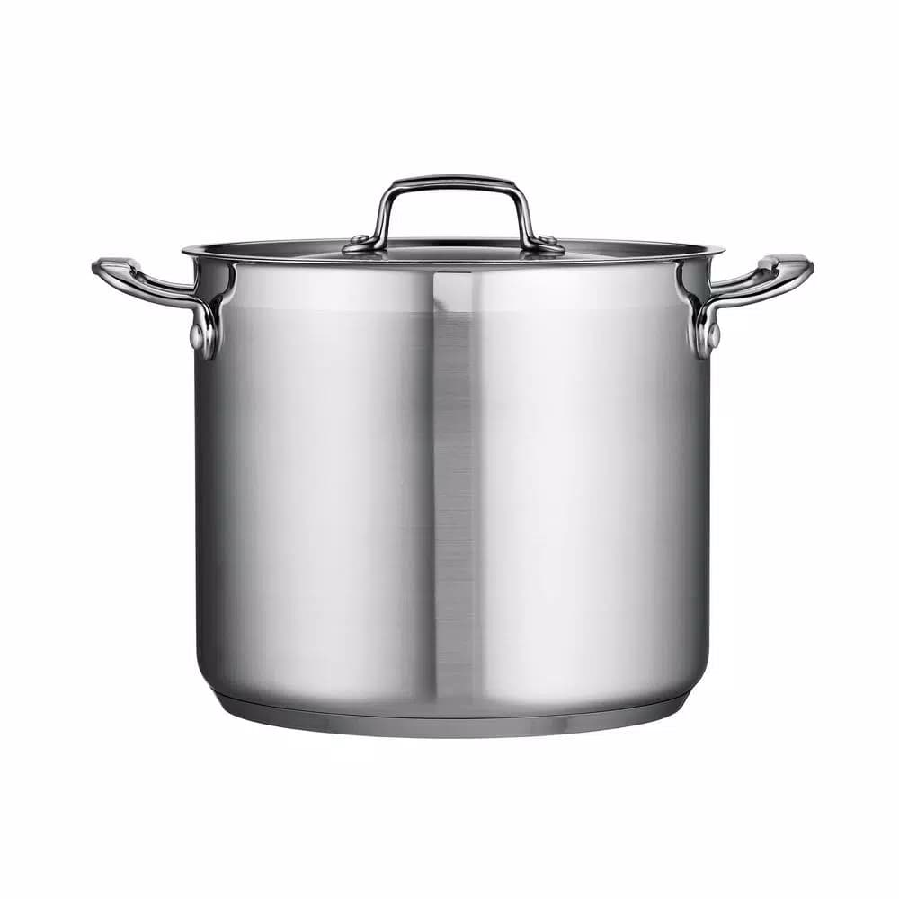 Tramontina Prima 12 Qt. Stainless Steel Tri-Ply Stock Pot with Lid