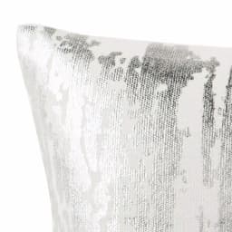 Safavieh Metallic Splatter White Striped 20 x 20 in. Throw Pillow with Down Alternative Fill thumbnail 3