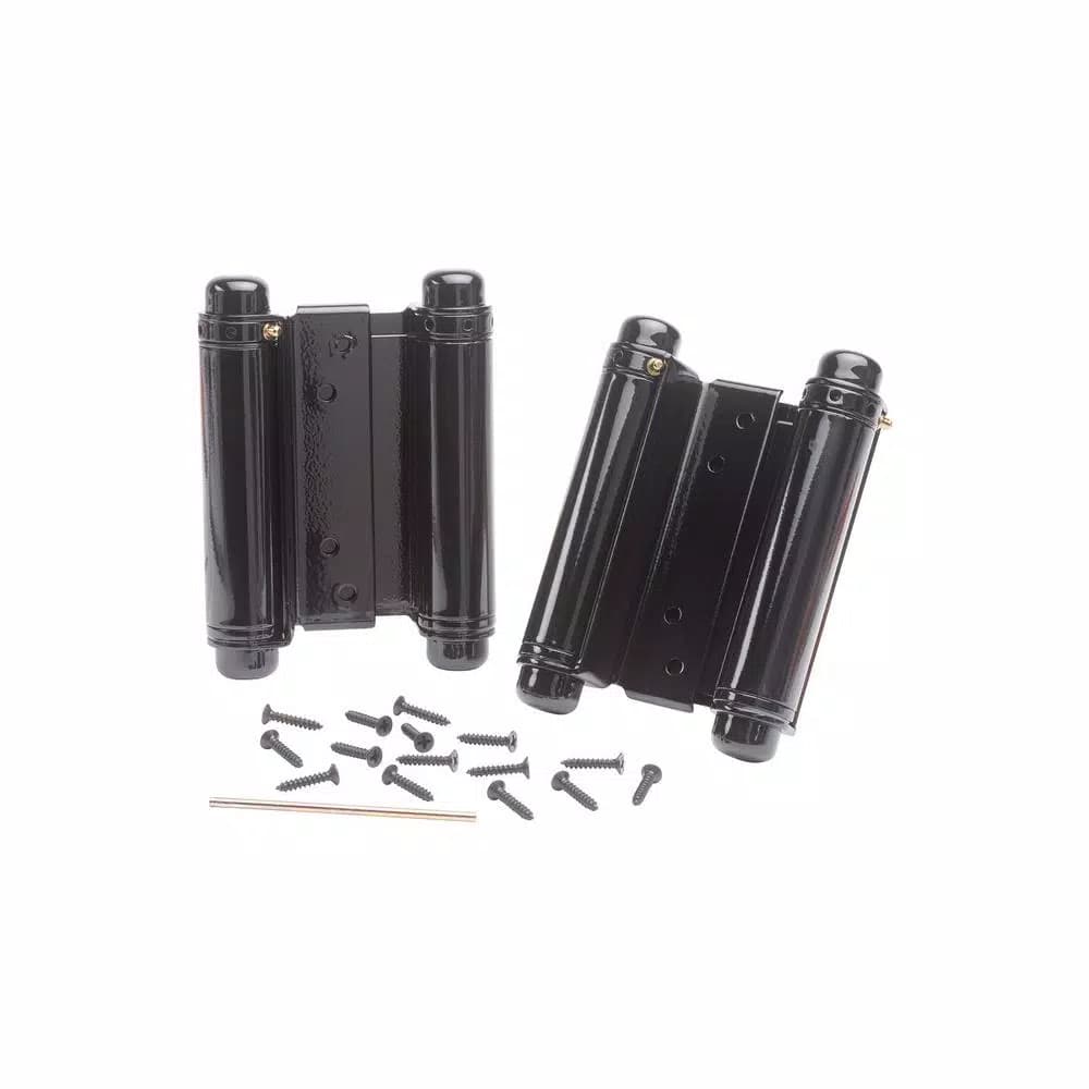 Taco Trans Atlantic 6 in. Double Acting Spring Hinge, Black (Set of 2)