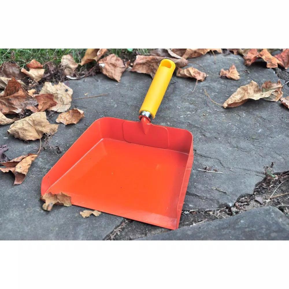 G & F Products Just for Kids Dustpan and Brush Set - Red Metal and Wood Cleaning Tool