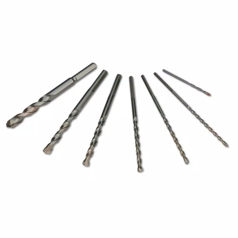 Milwaukee 7-Piece Carbide Hammer Drill Bit Set with 3-Flat Secure-Grip