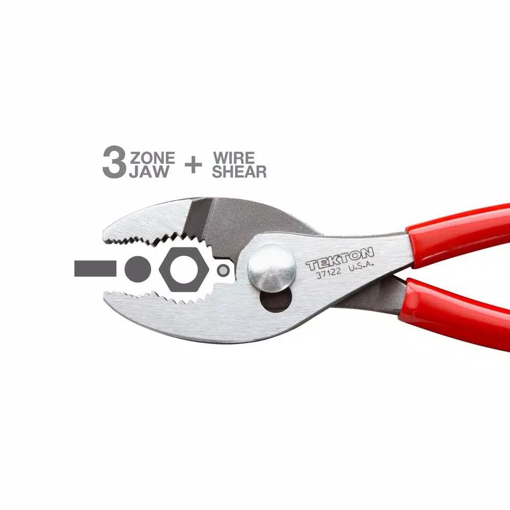TEKTON 3-Piece Plier Set: Slip Joint, Long Nose, and Diagonal Cutting Pliers