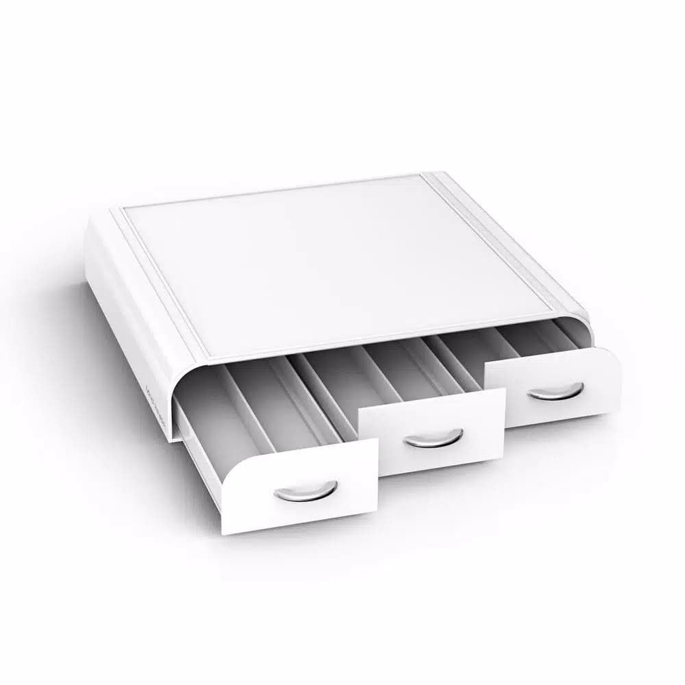Mind Reader Anchor 36-Capacity White K-Cup Storage Drawer with Heat-Resistant Top