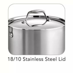 Tramontina Gourmet 8 Qt. Tri-Ply Clad Stainless Steel Stock Pot with Lid thumbnail 4