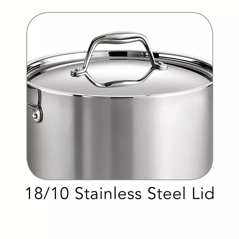 Tramontina Gourmet 8 Qt. Tri-Ply Clad Stainless Steel Stock Pot with Lid