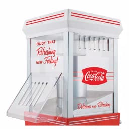 Nostalgia Coca-Cola Hot Air Popcorn Maker with Cart, 4 oz. Capacity, Red thumbnail 3
