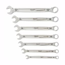 Milwaukee 7-Piece Metric Combination Wrench Set with MAX BITE Open-End Grip thumbnail 1