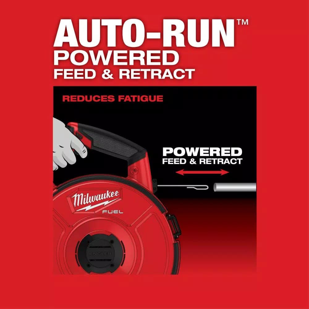 Milwaukee M18 FUEL ANGLER 100 ft. Non-Conductive Polyester Pulling Fish Tape Drum
