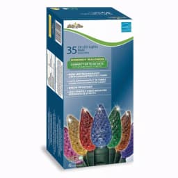 Brite Star 35-Light Multi-Colored Faceted C6 LED String Light Set (Set of 2) thumbnail 2