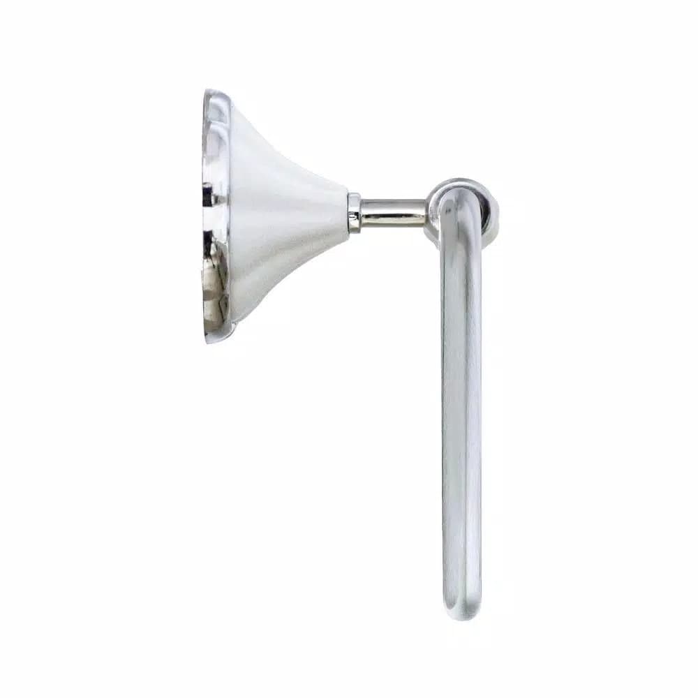 MODONA Flora Series C-Style Towel Ring, White Porcelain and Polished Chrome