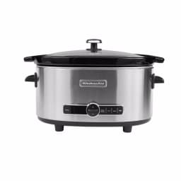 KitchenAid 6 Qt. Stainless Steel Slow Cooker with Digital Timer and Glass Lid, Oval Ceramic Vessel thumbnail 1