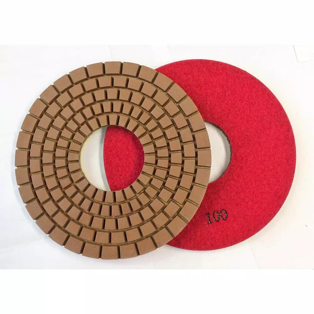 Unbranded Con-Shine 7 in. Dry/Wet Diamond Polishing Pad, 100 Grit for Concrete Floors and Countertops