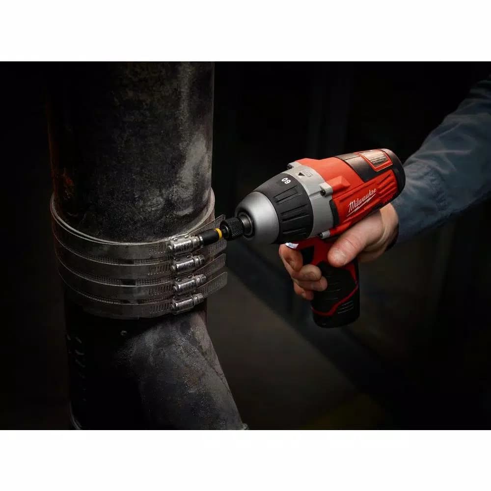 Milwaukee 2455-20 M12 12V Lithium-Ion Cordless 1/4 in. No-Hub Coupling Driver (Tool-Only)