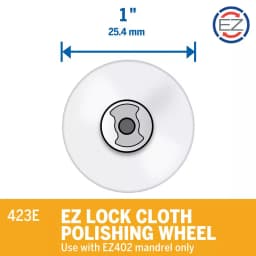 Dremel EZ Lock 1 in. Cloth Polishing Wheel for Rotary Tools, Silverware, Car Parts & Hardware thumbnail 3