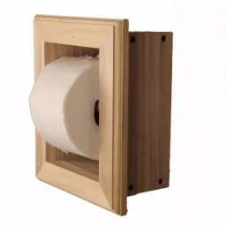 Unbranded Newton Solid Pine Recessed Toilet Paper Holder - Unfinished Niche Frame thumbnail 1