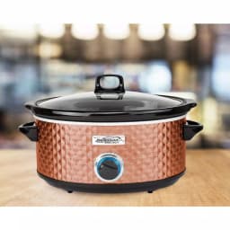 Brentwood Appliances 7 Qt. Copper Slow Cooker with Removable Ceramic Pot and Tempered Glass Lid thumbnail 6