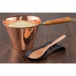 Old Dutch 5 Qt. Solid Copper Polenta Pan with Wood Handle thumbnail 2