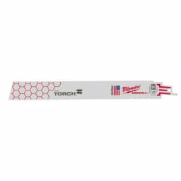 Milwaukee TORCH 9 in. 10 TPI Metal Cutting Reciprocating Saw Blades, Tough Neck & Grid Iron Design (5-Pack) thumbnail 3