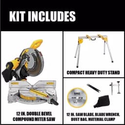 DEWALT 12 in. Double Bevel Compound Miter Saw with Heavy-Duty Work Stand, 15 Amp Corded thumbnail 2