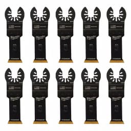 Milwaukee 1-1/8 in. Titanium Bi-Metal Universal Fit Oscillating Multi-Tool Blades, 10-Pack thumbnail 7