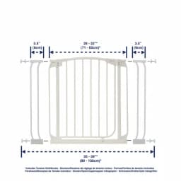 Dreambaby Chelsea Auto-Close Security Gate with Extensions, White, 29.5 in. H thumbnail 7