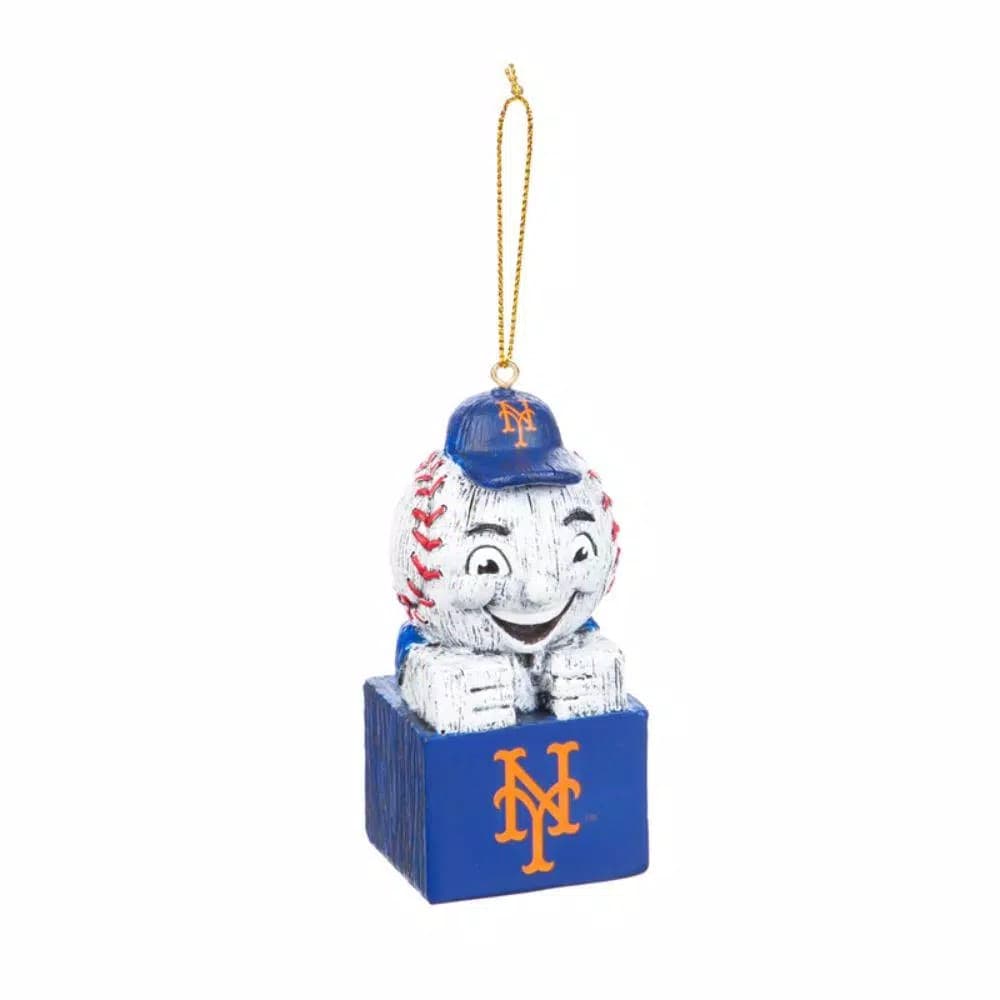 Team Sports America New York Mets MLB Mascot Tiki Totem Christmas Ornament