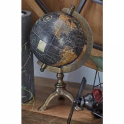 LITTON LANE 12 in. Vintage Globe with Oil-Rubbed Bronze Tripod Base thumbnail 1