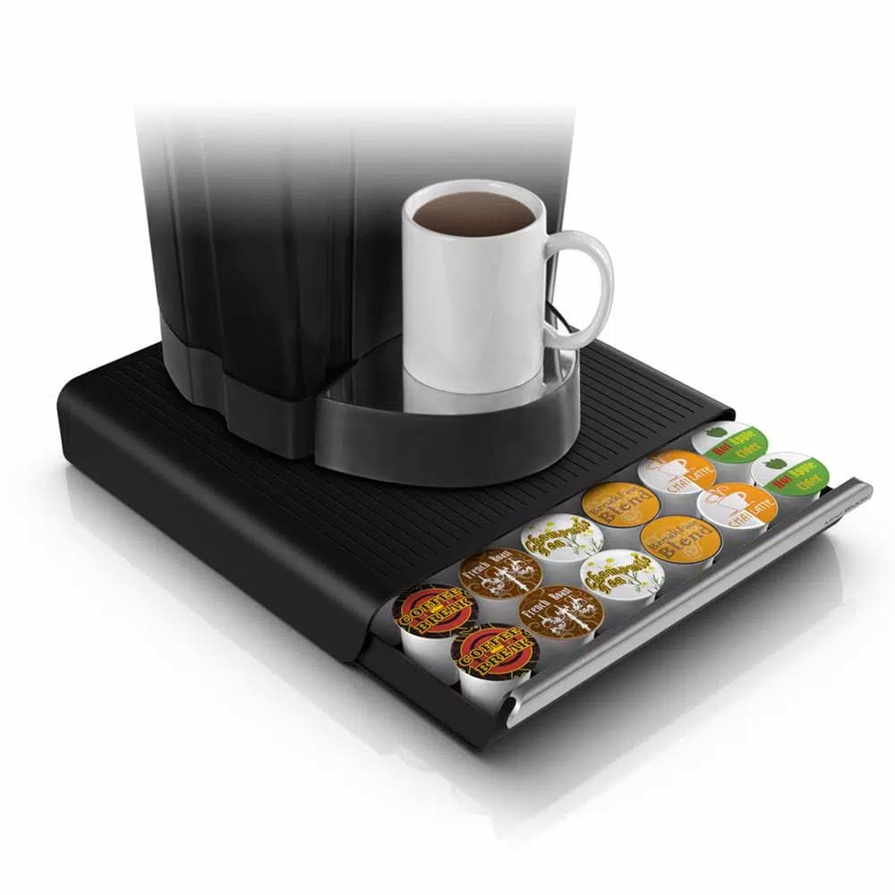 Mind Reader Hero 36-Capacity Black Coffee Pod Storage Drawer Organizer for Keurig and Single Serve Machines