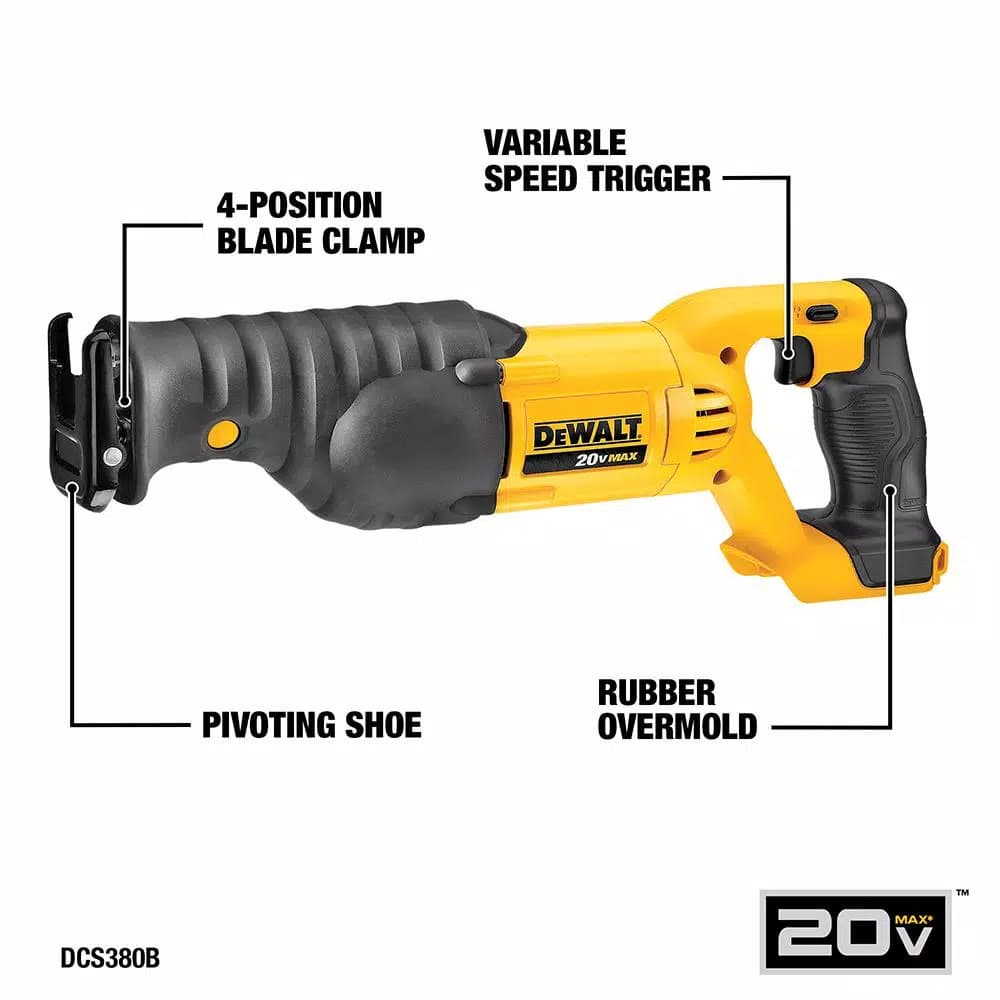 DEWALT 20V MAX Cordless 5-Tool Combo Kit with (2) Batteries and Charger