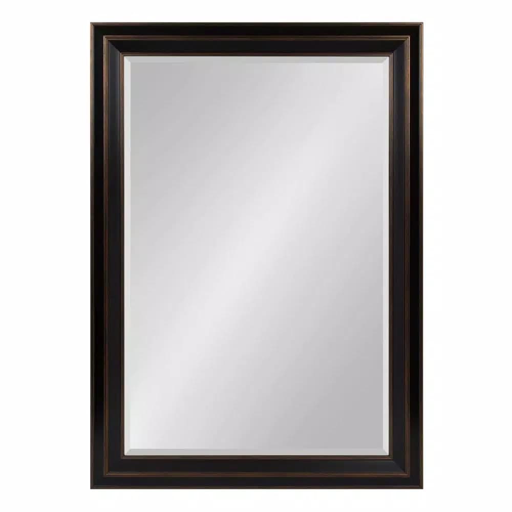 Kate and Laurel Whitley Large Rectangular Bronze Beveled Glass Contemporary Accent Mirror