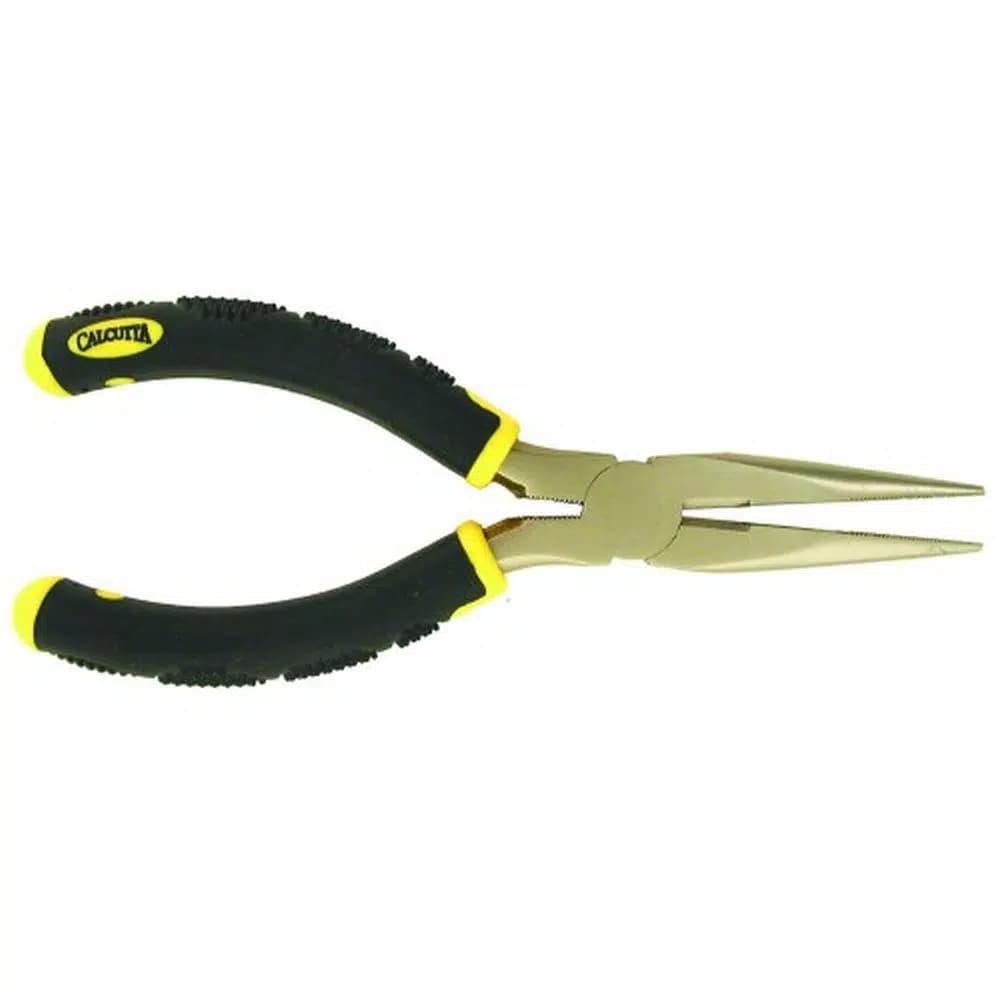 Unbranded Calcutta Fishing 8 in. Ultra Grip Long Nose Pliers with Nickel Matte Finish