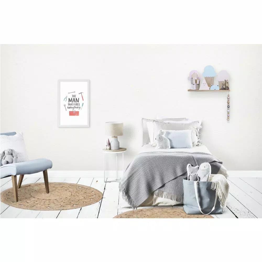 Petal Lane Home Alexa The Man Art Magnetic Memo Board with White Frame