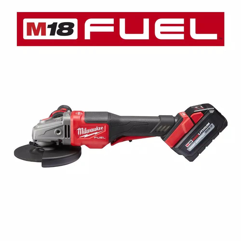 Milwaukee M18 FUEL 4-1/2 in. to 6 in. Brushless Cordless Angle Grinder Kit with Paddle Switch and Two 6.0 Ah Batteries