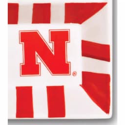 Magnolia Lane Nebraska NCAA Officially Licensed 4-Section Ceramic Tailgating Serving Platter thumbnail 2