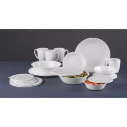 Corelle Livingware 24-Piece White Glass Dinnerware Set, Service for 4 thumbnail 2