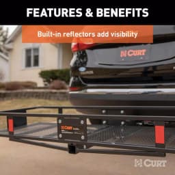 CURT Steel Wide Basket Style Hitch Cargo Carrier, 500 lb. Capacity, 2 in. Receiver thumbnail 8