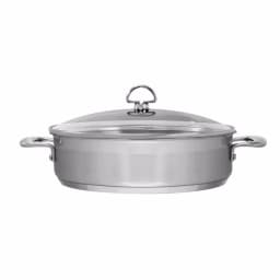 Chantal Induction 21 Steel 5 Qt. Stainless Steel Saute Pan with Glass Lid, Brushed Stainless Steel thumbnail 5