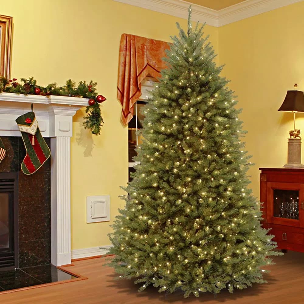 National Tree Company 9 ft. PowerConnect Dunhill Fir Pre-Lit Artificial Christmas Tree with 900 Clear Lights