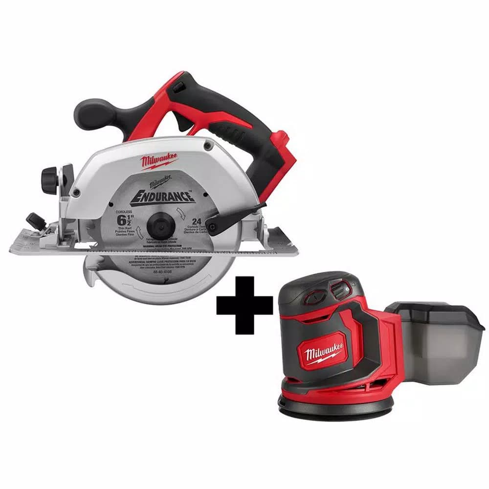 Milwaukee M18 18V Lithium-Ion Cordless 6-1/2 in. Circular Saw & 5 in. Random Orbit Sander Combo Kit