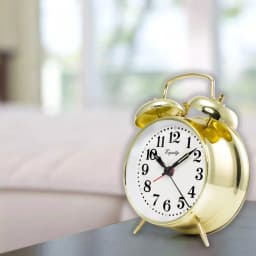 Equity by La Crosse Analog 4.5 in. Gold Metal Twin Bell Keywind Alarm Clock thumbnail 5