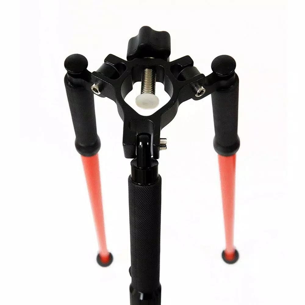 AdirPro Aluminum Red Prism Pole Tripod with Side-Entry Thumb Screw Head