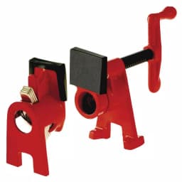 BESSEY H-Style Pipe Clamp Fixture Set for 1/2 in. Black Pipe thumbnail 1