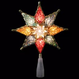 Northlight 8 in. Multi-Color Crystal 8-Point Star Christmas Tree Topper, Prelit thumbnail 1