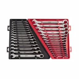 Milwaukee 30-Piece SAE and Metric Ratcheting Combination Wrench Set thumbnail 1
