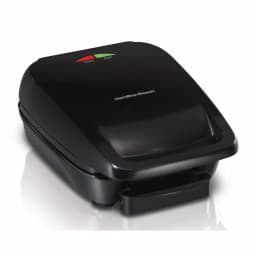 Hamilton Beach Indoor Contact Grill with 60 sq. in. Nonstick Removable Cooking Plates, Black thumbnail 1