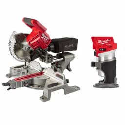 Milwaukee M18 FUEL 7-1/4 in. Dual Bevel Sliding Compound Miter Saw with Compact Router Kit thumbnail 1