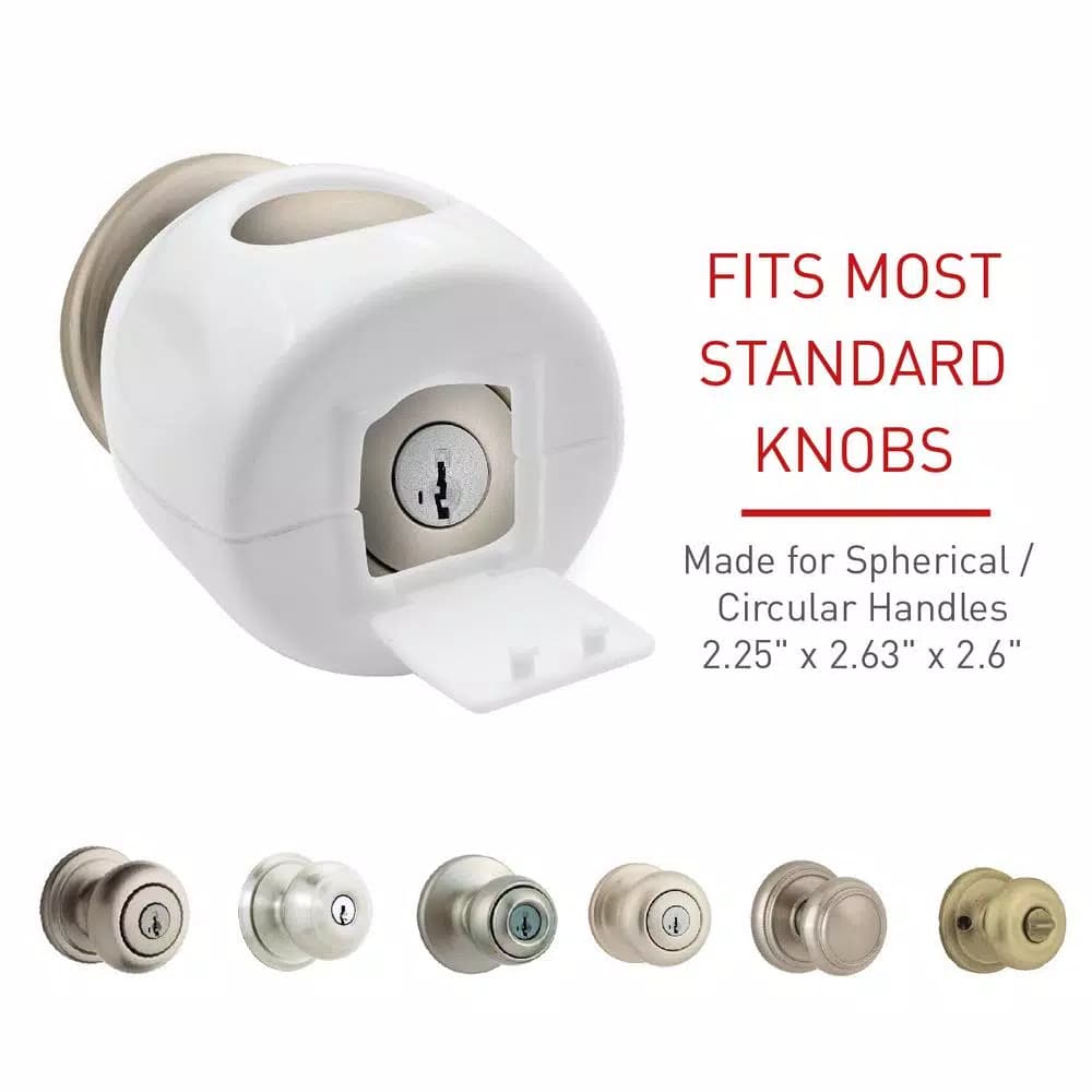 SecurityMan Door and Stove Knob Security Covers (4-Pack) - Child Proof Safety Locks