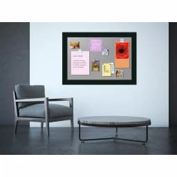 Amanti Art Corvino 41 in. W x 29 in. H Black Wood Framed Magnetic Memo Board thumbnail 1