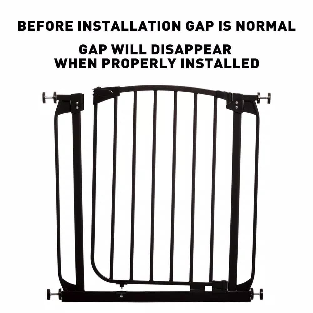 Dreambaby Chelsea Auto-Close Security Gate with Extensions, 29.5 in. H, Black