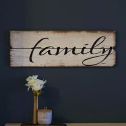 Unbranded Boulder Innovations "Family" Printed Wood Wall Art - 12 x 36 in. Rustic Farmhouse Sign thumbnail 1